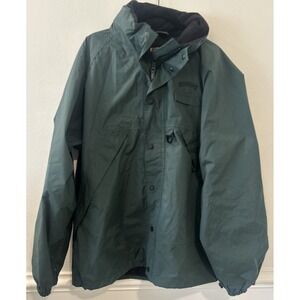 Field And Stream Green Men's Waterproof Rain Jacket‎ Hooded Hunting Size XL